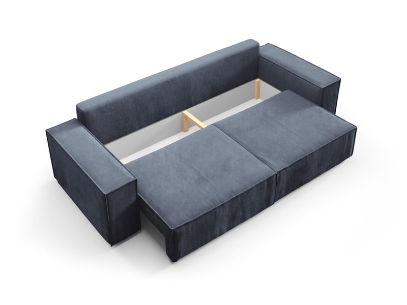  Canapé convertible mille mini clair bleu  - Conforama D