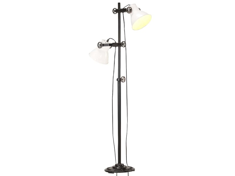  Lampadaire avec 2 abat-jour blanc e27 fonte  - Conforama B