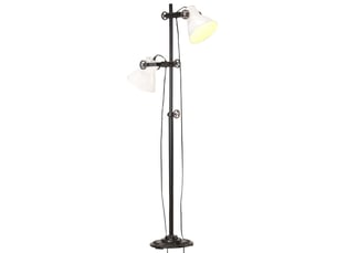 Lampadaire avec 2 abat-jour blanc e27 fonte