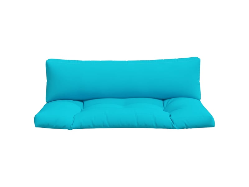  Lot de 2 coussins de palette, coussins de canapé turquoise tissu oxford cf59630  - Conforama D