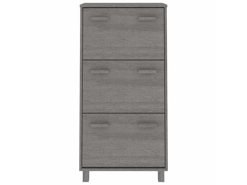  Meuble à chaussure, armoire à chaussures hamar gris clair 59,5x35x117 cm pin massif  - Conforama C