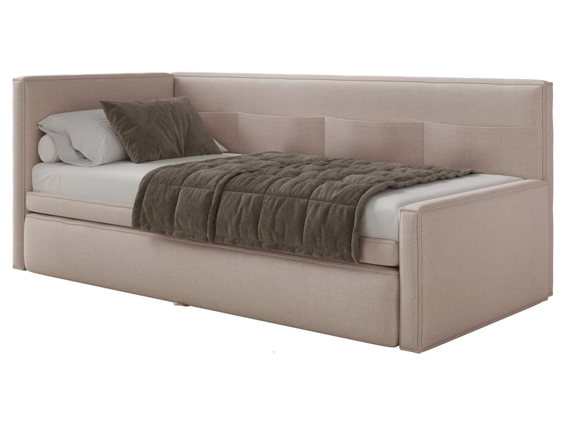  Selsey nesmi - lit rembourré - 90x200 cm - beige Nesmi - Conforama D