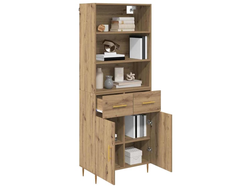  Buffet - haut armoire chêne artisanal 69,5 x 34 x 180 cm  - Conforama C