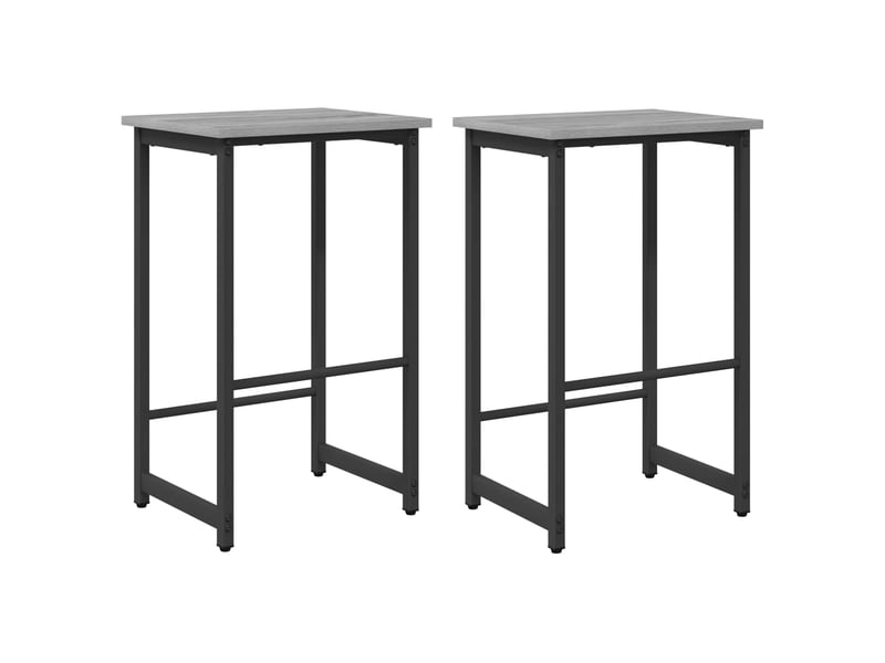  Lot de 2 tabouret de bar, chaise de bar sonoma gris 40x32x64 cm shl21368  - Conforama A