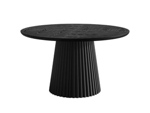 Table de salle à manger ronde de 120 cm pour 4 à 6 personnes, style champêtre en bois