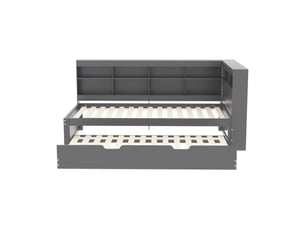 Lit gigogne 90x200 cm BEAOK coloris gris