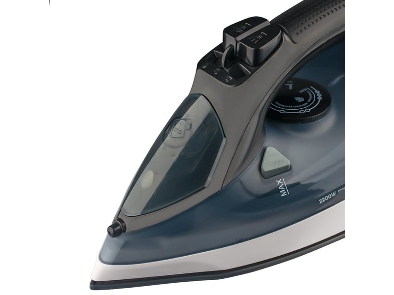  Fer à repasser vapeur sans fil, 2200 watts, semelle en céramique, avec fonction de pulvérisation d'eau et réservoir d'eau autonettoyant.  - Conforama D