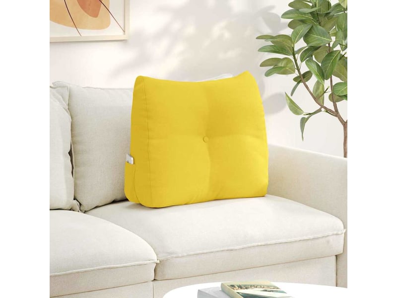 Coussin de dos, coussin de dossier jaune clair 60 x 24 x 50 cm tissu cf54789 - Conforama B