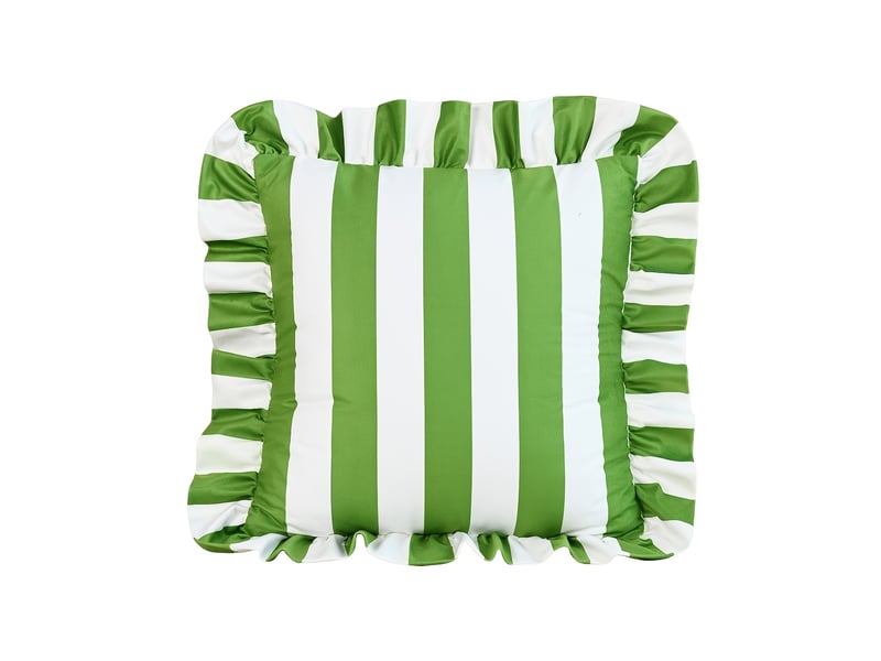  Housse de coussin carrée tendance – bordure à volants, motif rayé – design élégant et décoratif – parfait pour canapé, chambre et sofa – fermeture pratique-style 9  - Conforama A