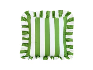 Housse de coussin carrée tendance – bordure à volants, motif rayé – design élégant et décoratif – parfait pour canapé, chambre et sofa – fermeture pratique-style 9