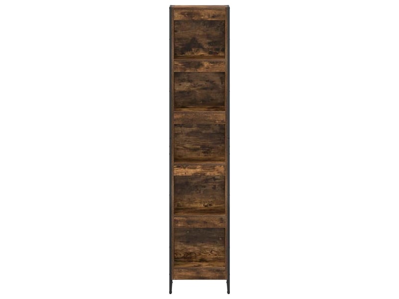 Bibliothèque, armoire à livres 40 x 30 x 189,5 cm bois d'ingénierie chêne fumé - Conforama E