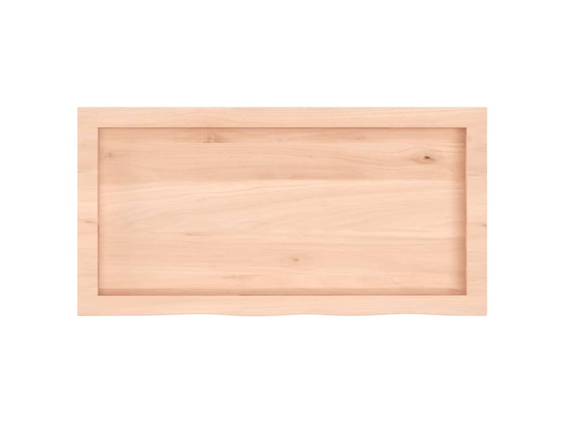 Comptoir de salle de bain, plan de travail 80x40x(2-4) cm bois massif non traité cf65762 - Conforama C