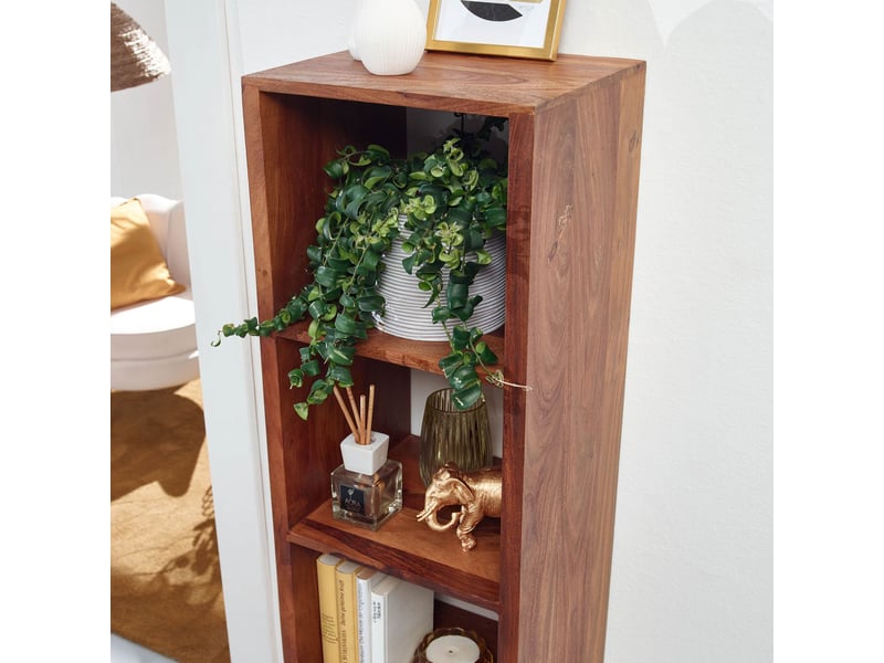  Bibliothèque 2 tiroirs 35x30x150 cm en sheesham massif  - Conforama C