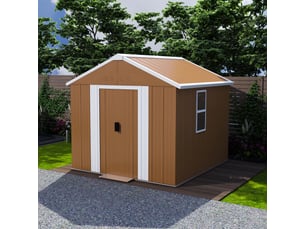 Abri de jardin en acier 1,8 × 1 m, porte verrouillable, fenêtre et ventilation, sans plancher
