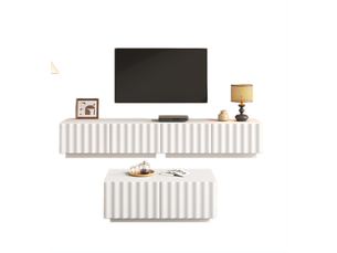 Meuble tv coloris blanc 200 cm <strong></strong>  <strong>Qualité haut de gamme</strong>