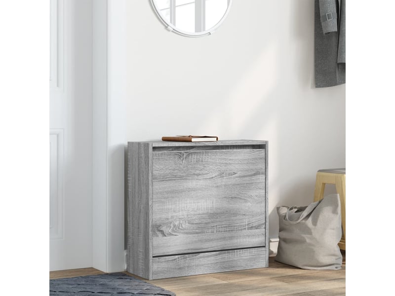  Meuble à chaussure, armoire à chaussures sonoma gris 60x21x57 cm bois d'ingénierie  - Conforama C