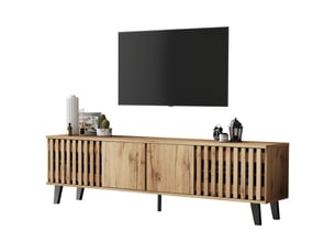 Meuble tv coloris naturel 180 cm <strong></strong>  <strong></strong>