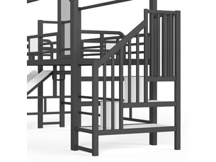 Lit mezzanine 90x200 cm coloris noir