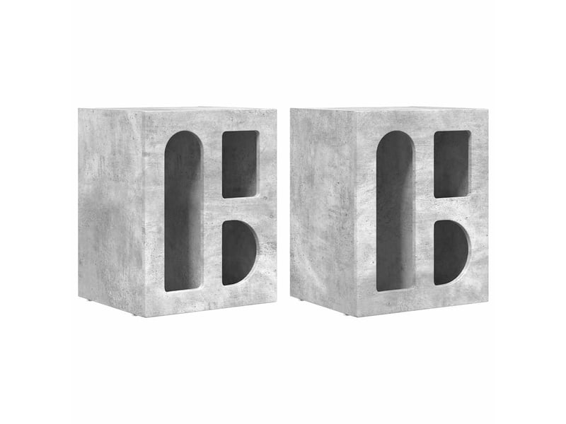  Table de chevet - cabinet de chevet - table de nuit elst 2 pc gris béton 40 x 35 x 50 cm  - Conforama A