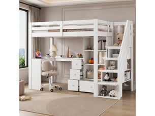 Lit combiné 90x200 cm <strong></strong>  <strong></strong> coloris blanc