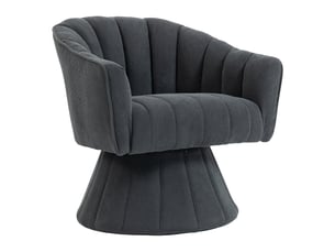 Fauteuil pivotant ergonomique - 360° - rembourrage épais - dossier enveloppant - velours côtelé