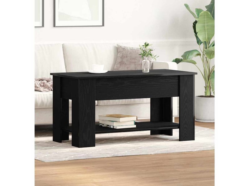  Table basse - table de salon - table à thé chêne noir 101 x 49 x 52 cm bois d'ingénierie  - Conforama D