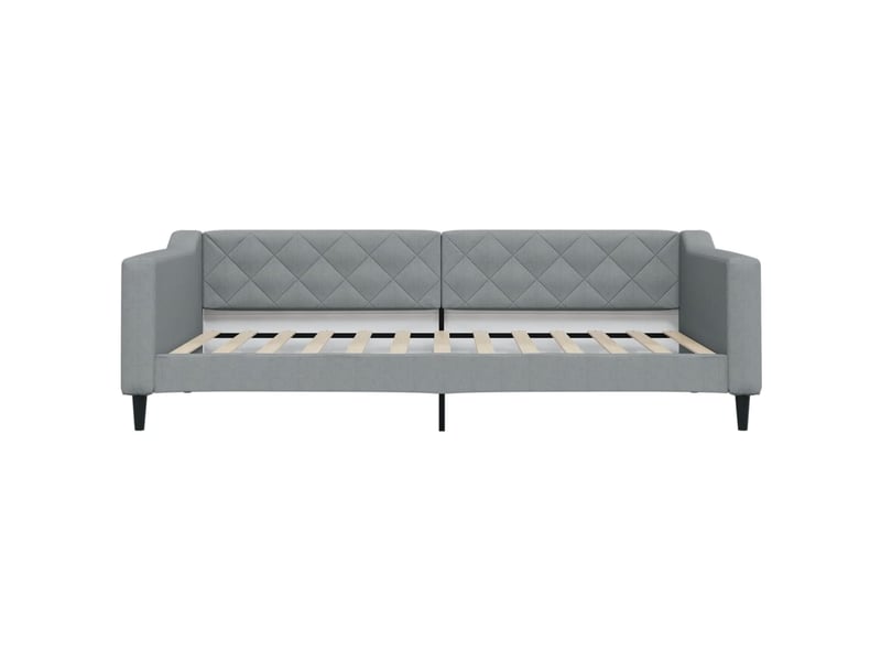  Lit simple- lit adulte -  lit de jour avec gigogne sans matelas gris clair 100x200 cm  - Conforama D