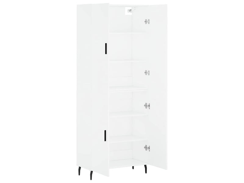  Buffet haut - bahut - meuble de rangement blanc 69,5x34x180 cm bois d'ingénierie  - Conforama D