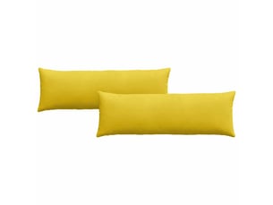 Lot de 2 coussins de canapé, coussins décoratifs jaune 120 x 40 cm cf59101
