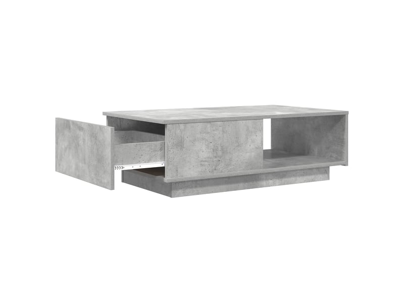  Table basse - table de salon - table à thé gris béton 95 x 55 x 31 cm bois d'ingénierie  - Conforama E