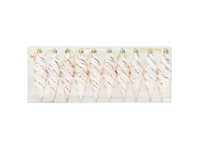  Boule en forme de spirale de noël 40 pc champagne 3 x 11 cm cf61794  - Conforama C