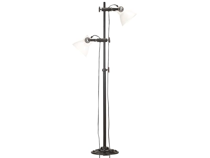  Lampadaire avec 2 abat-jour blanc e27 fonte  - Conforama C