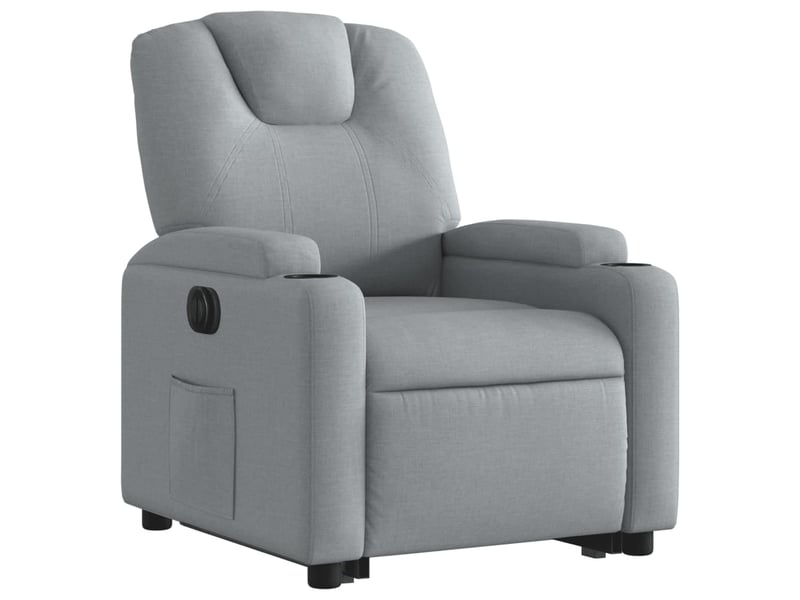  Fauteuil inclinable électrique, fauteuil relax salon gris clair tissu shl62121  - Conforama D