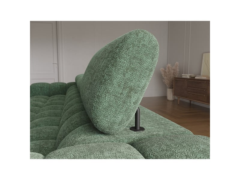  Canapé d'angle droit convertible emeraude style épuré 285x99x181cm filtro  - Conforama D