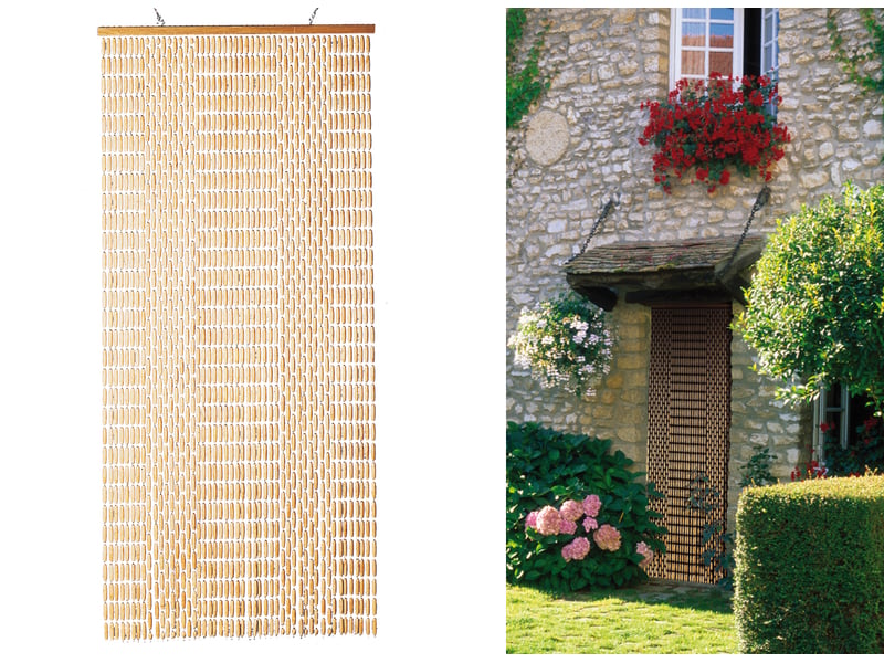  Rideau de porte olives de buis naturel 90 x 220 cm - morel  - Conforama A