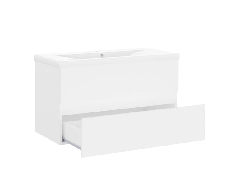  Armoire d'évier avec lavabo intégré blanc bois d'ingénierie shl3670  - Conforama D