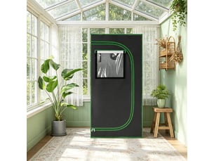 Serre de jardin - avec portes - imperméable - structure robuste - tissu oxfordacier - noirvert - pour jardin et extérieur