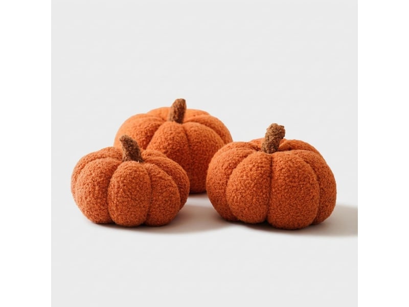  Coussin décoratif citrouille en polyester bal kabagi - orange  - Conforama A