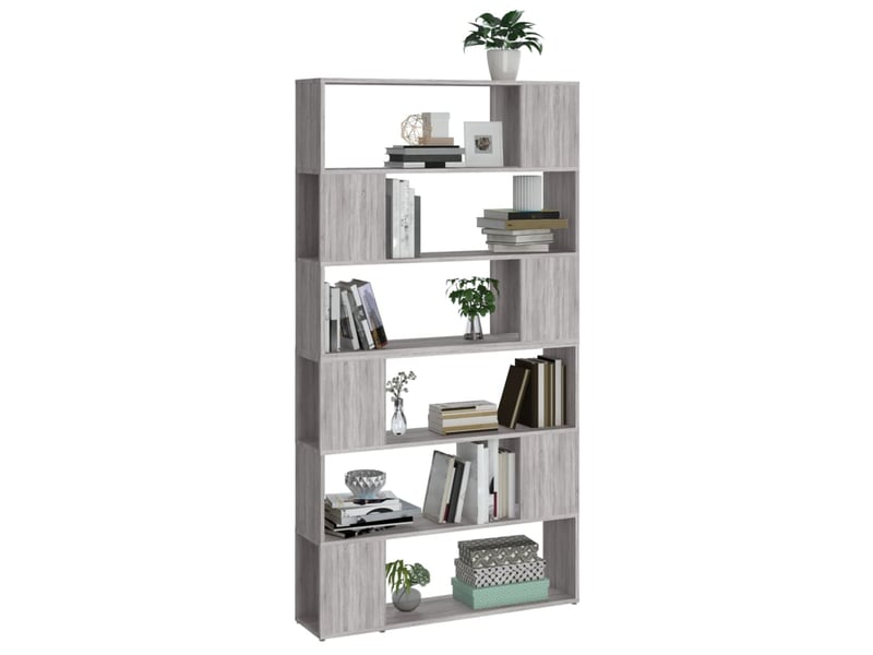  Bibliothèque, séparateur de pièce sonoma gris 100x24x188 cm  - Conforama D