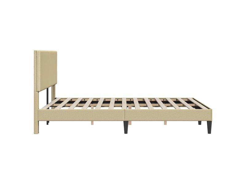  Lit double- lit adulte -  cadre de lit avec tête de lit gris vert clair 160 x 200 cm  - Conforama D