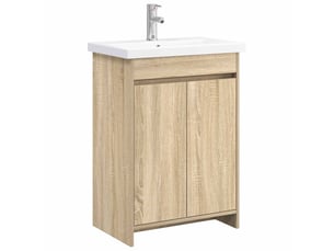 Ensemble de mobilier de salle de bain chêne sonoma shl7287
