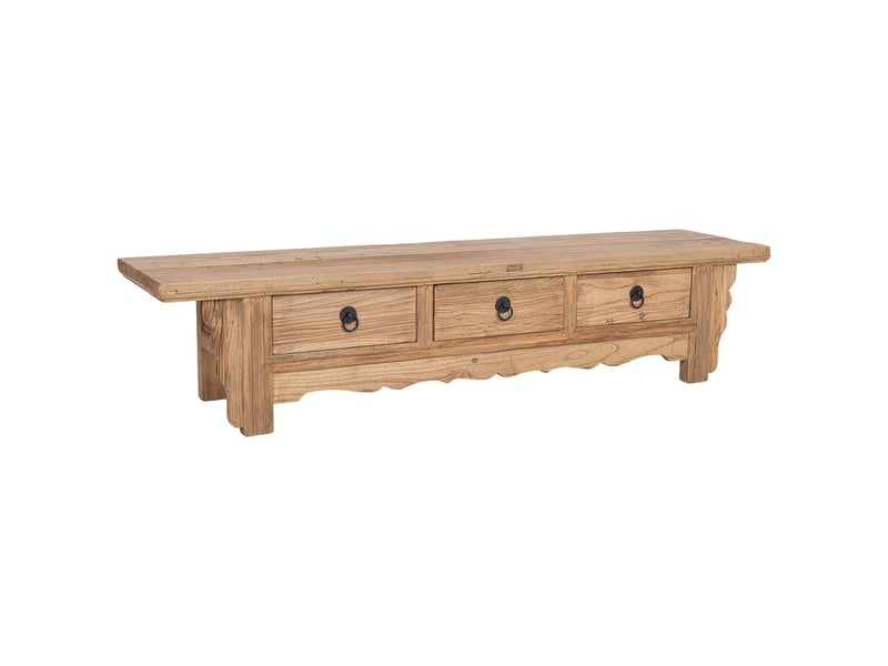  Meuble bas en bois beige 160x40x35 cm h  - Conforama A