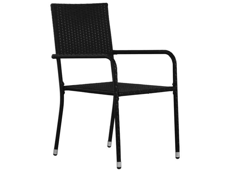  Ensemble de salle à manger de jardin meuble extérieur 3 pièces noir 02_0013649  - Conforama E