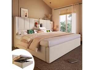 Lit coffre 140x200 cm coloris multicolore