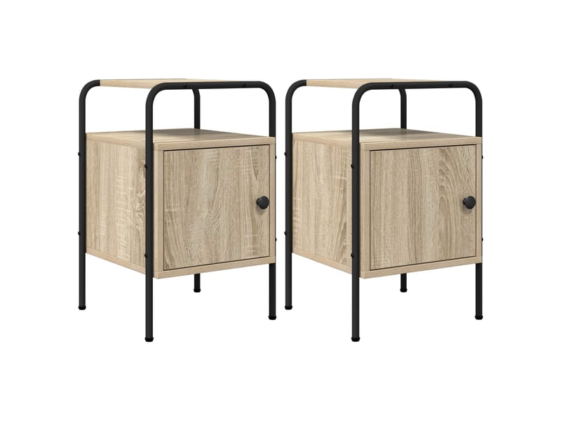  Table de chevet - cabinet de chevet - table de nuit 2 pc chêne sonoma 35 x 36,5 x 56 cm  - Conforama A