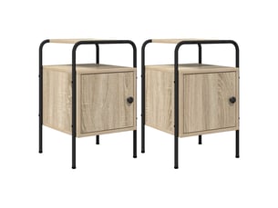 Table de chevet - cabinet de chevet - table de nuit 2 pc chêne sonoma 35 x 36,5 x 56 cm