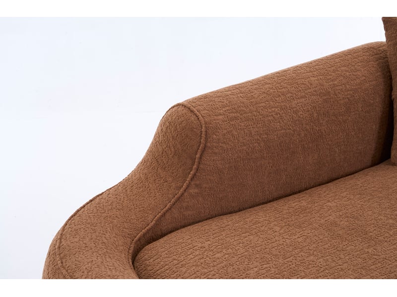  Canapé convertible 155x96x65 cm 2 places caramel  - Conforama E