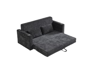Deplimousse convertible 2 places <strong>MODENVIE</strong> <strong></strong> Noir et gris