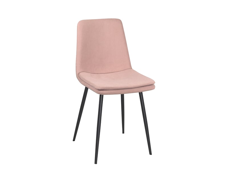  Lot de 4 chaises design yam en tissu rayé rose 748-YAM-ROSE - Conforama C