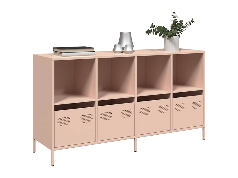  Buffet - bahut - meuble de rangement rose 135x39x73,5 cm acier laminé à froid  - Conforama B